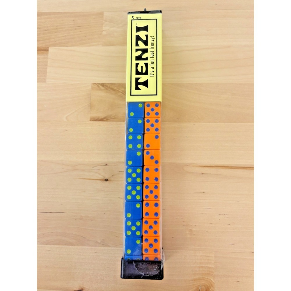 TENZI Dice Game 4 Colors Blue Orange Yellow White Fast Frenzy Family Set NEW